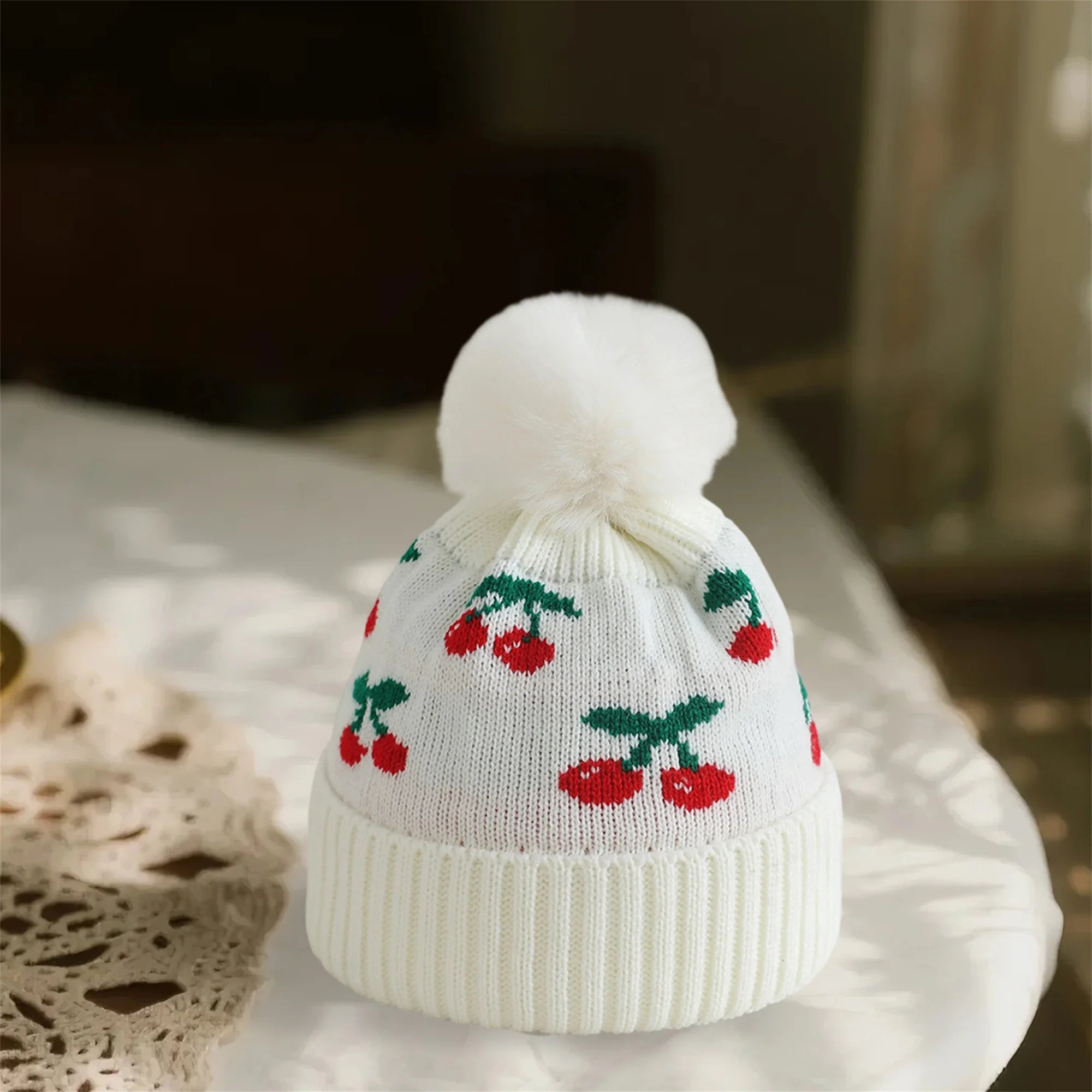 Strawberry Knitted Beanie